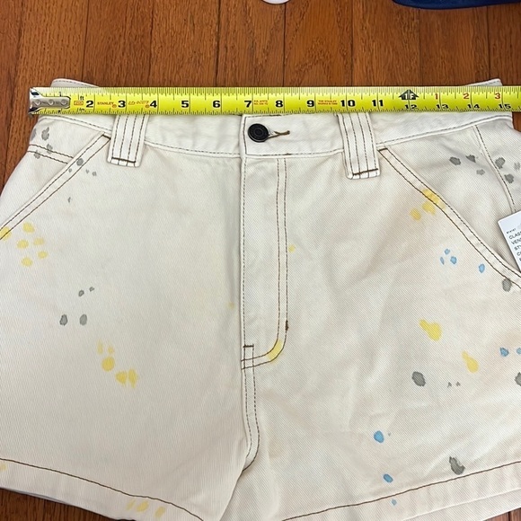 NWT Pacsun Paint Splatter Cream Shorts Size 29 Y2K - Picture 5 of 13